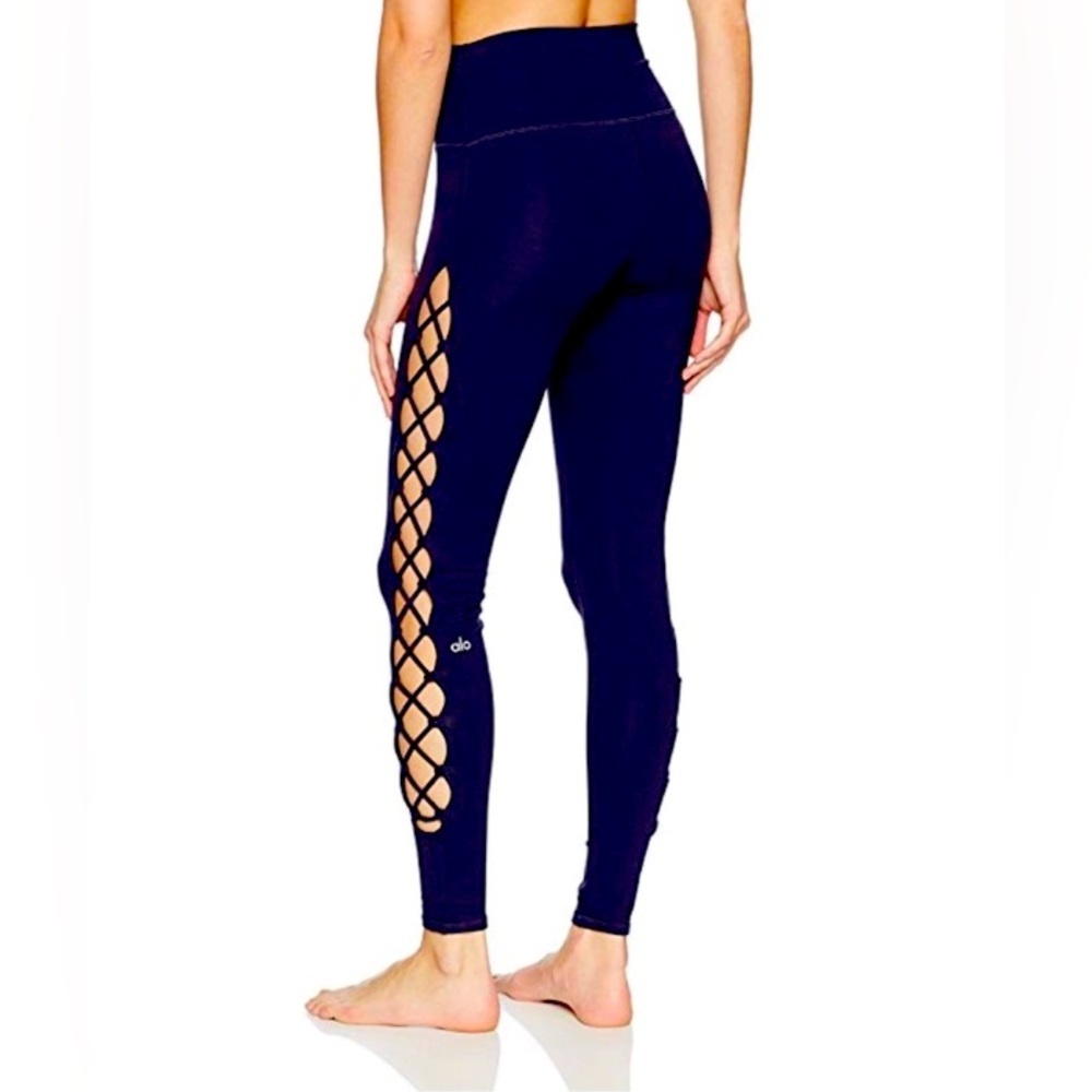Alo Yoga Interlace Black Leggings Size M
